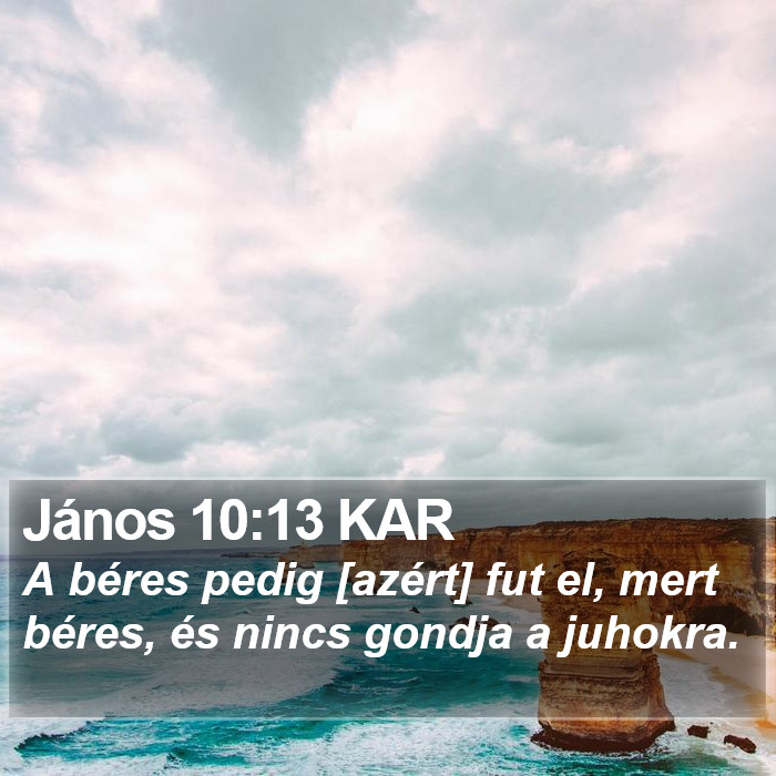 János 10:13 KAR Bible Study