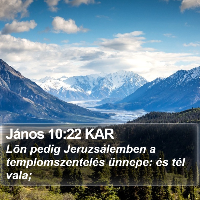 János 10:22 KAR Bible Study
