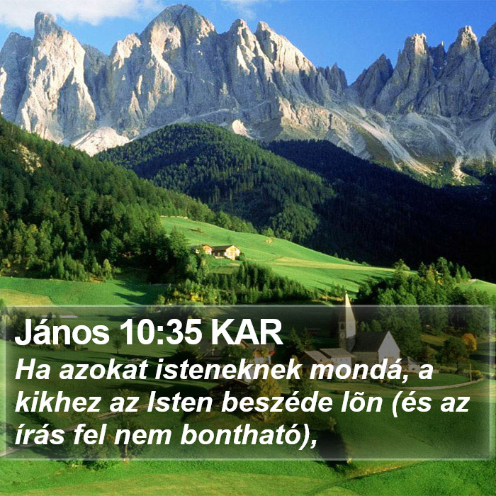 János 10:35 KAR Bible Study
