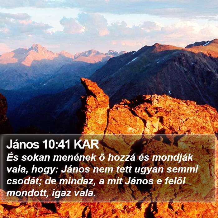 János 10:41 KAR Bible Study