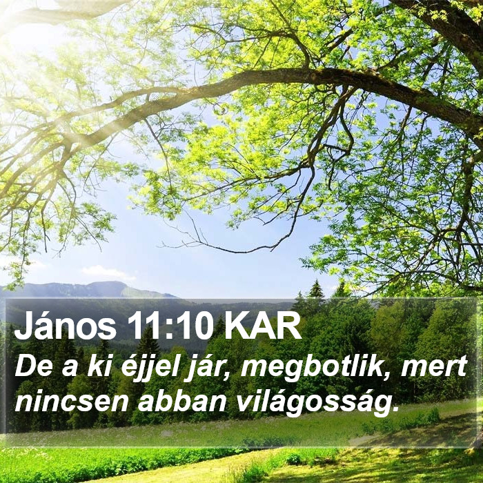 János 11:10 KAR Bible Study