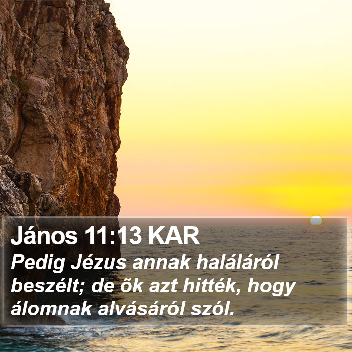 János 11:13 KAR Bible Study