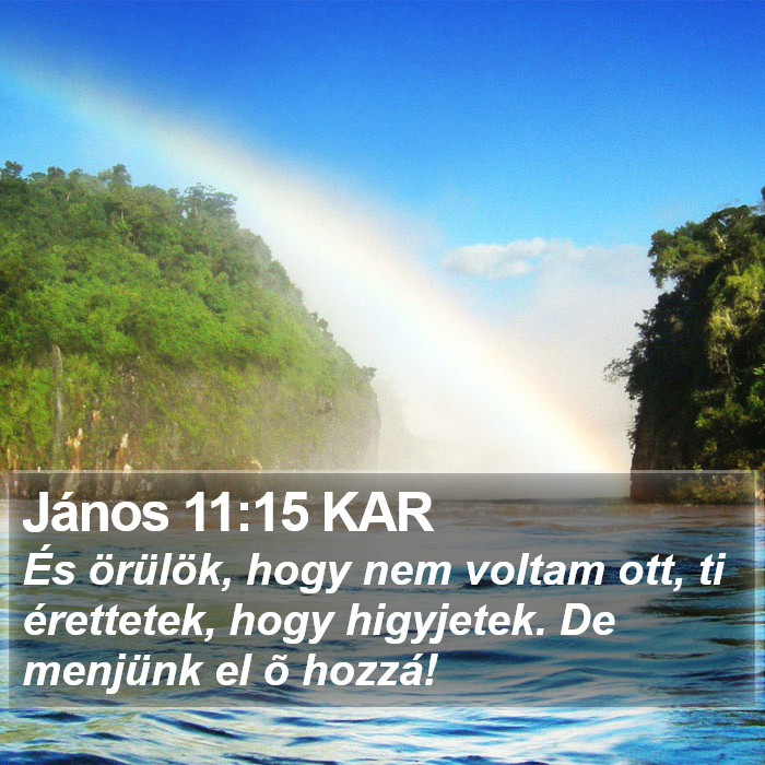 János 11:15 KAR Bible Study