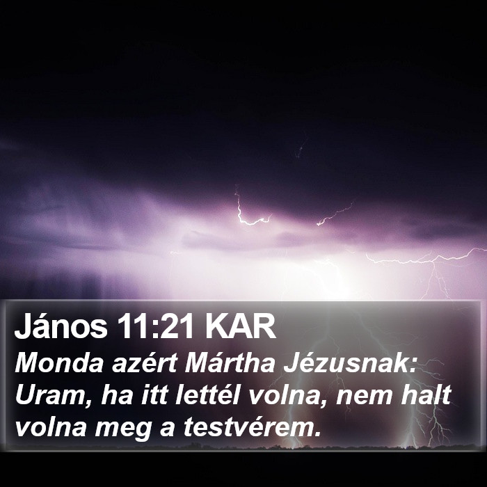 János 11:21 KAR Bible Study