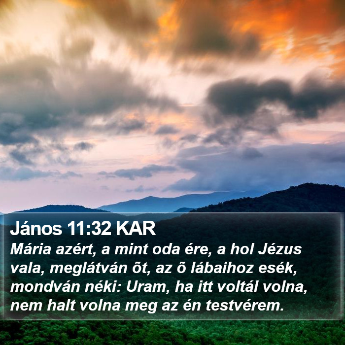 János 11:32 KAR Bible Study