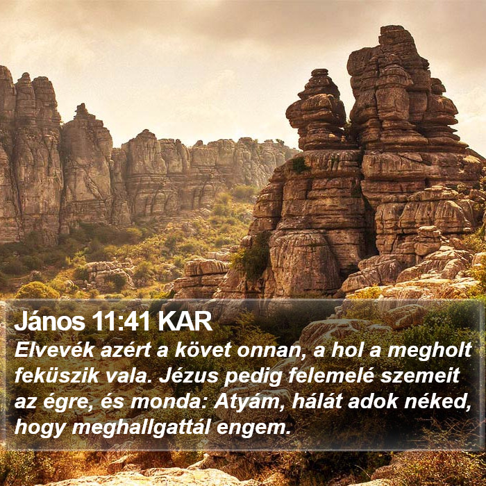 János 11:41 KAR Bible Study