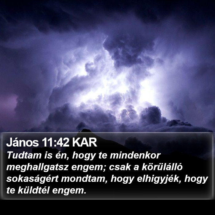 János 11:42 KAR Bible Study