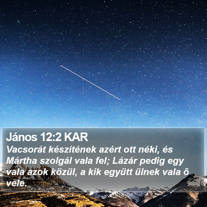 János 12:2 KAR Bible Study