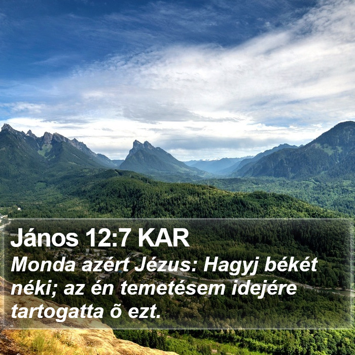 János 12:7 KAR Bible Study