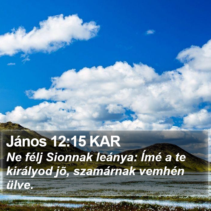 János 12:15 KAR Bible Study