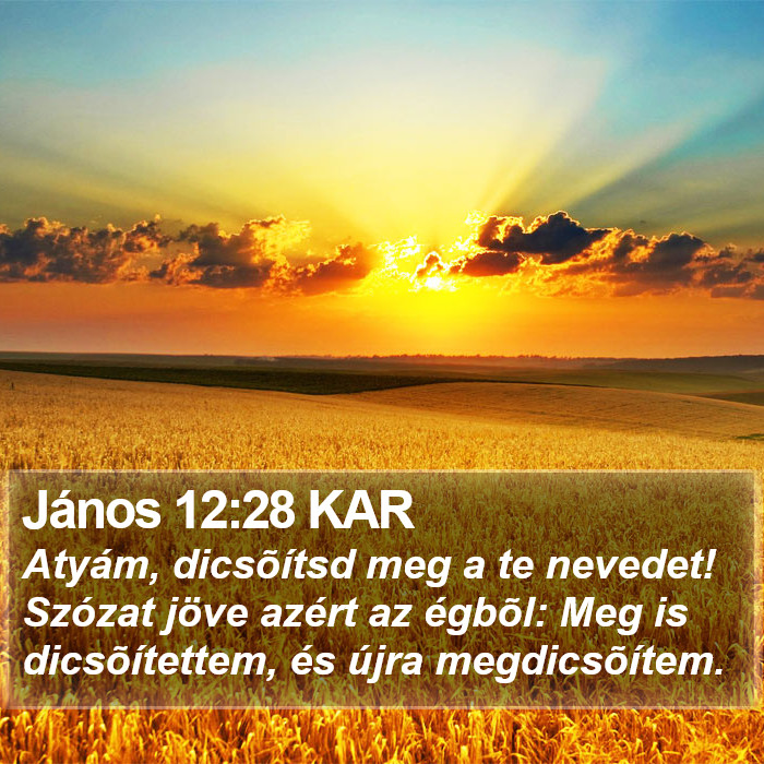 János 12:28 KAR Bible Study