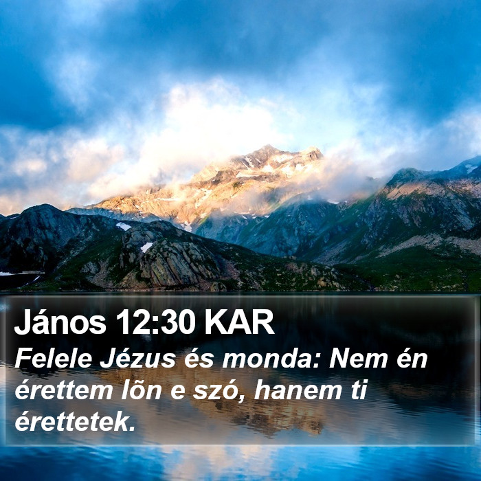 János 12:30 KAR Bible Study