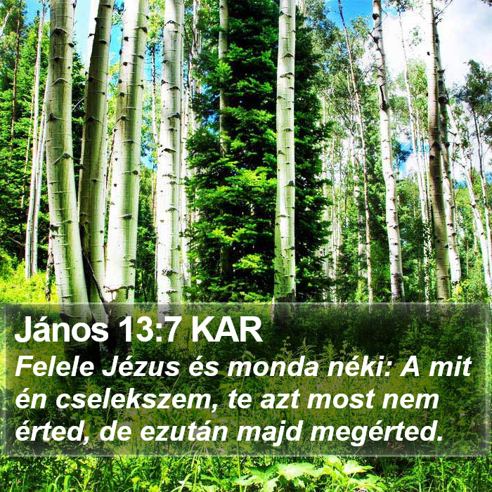 János 13:7 KAR Bible Study