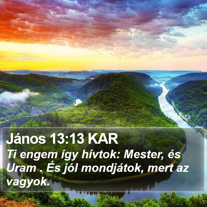 János 13:13 KAR Bible Study