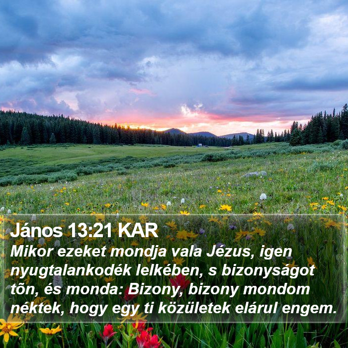 János 13:21 KAR Bible Study