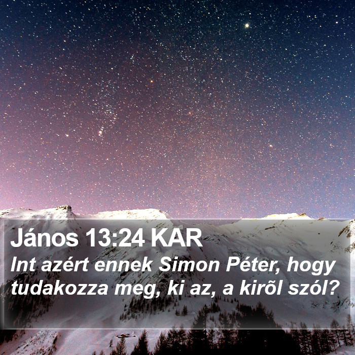 János 13:24 KAR Bible Study