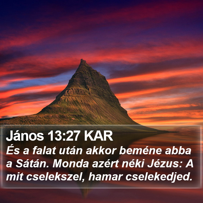 János 13:27 KAR Bible Study