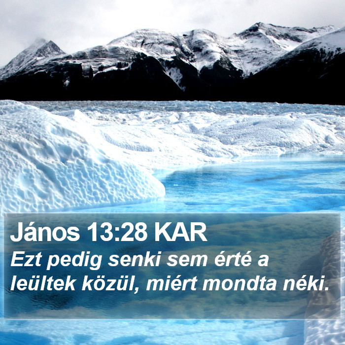János 13:28 KAR Bible Study