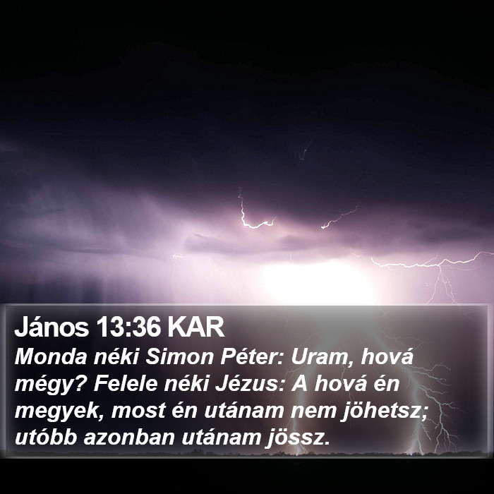János 13:36 KAR Bible Study