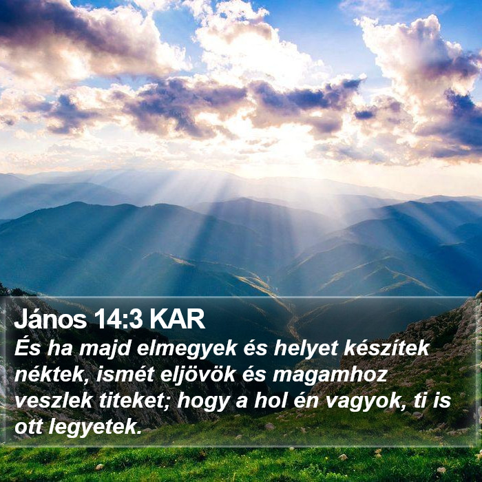 János 14:3 KAR Bible Study