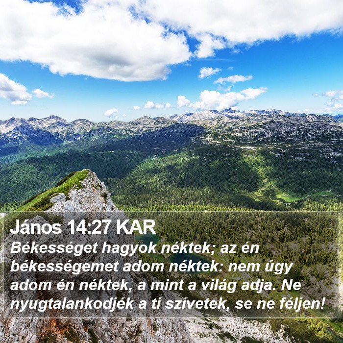 János 14:27 KAR Bible Study