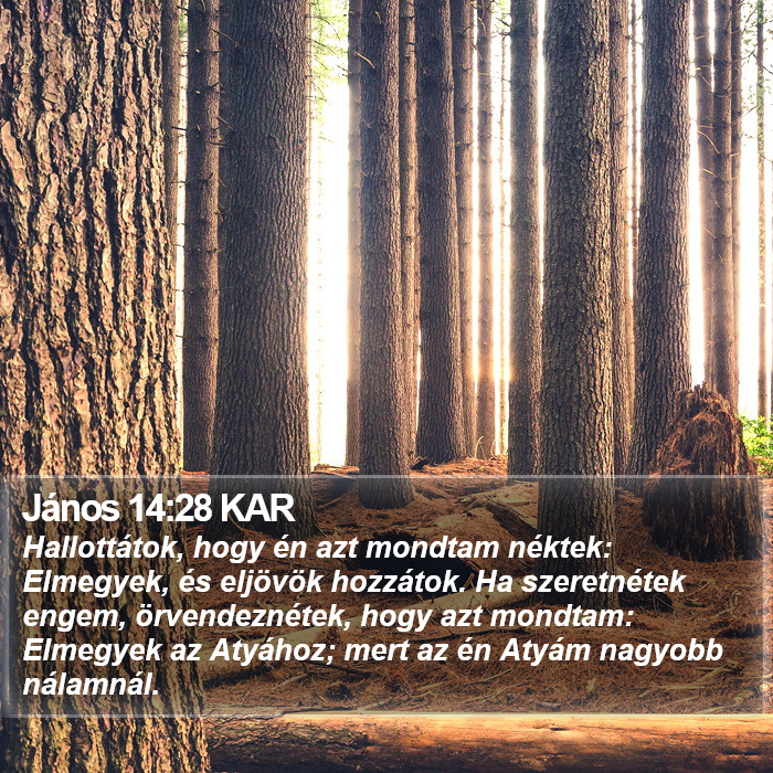 János 14:28 KAR Bible Study