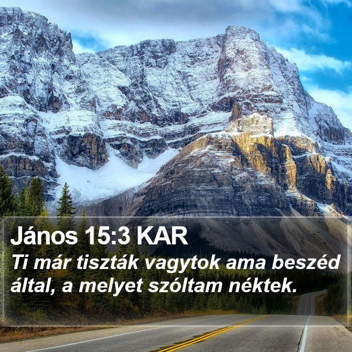 János 15:3 KAR Bible Study
