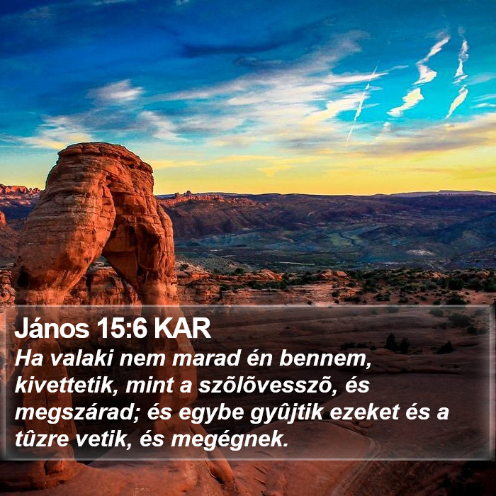 János 15:6 KAR Bible Study