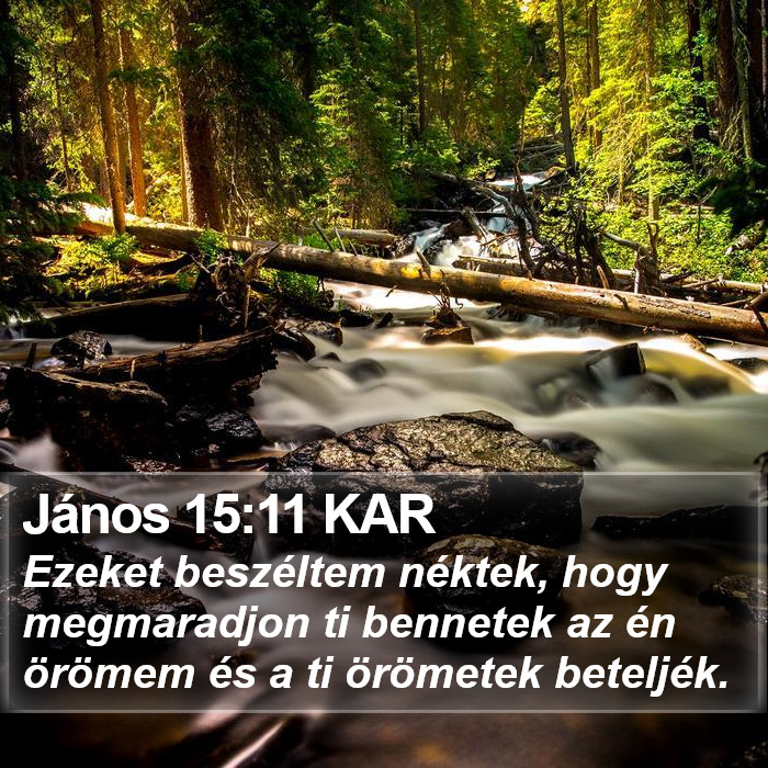 János 15:11 KAR Bible Study