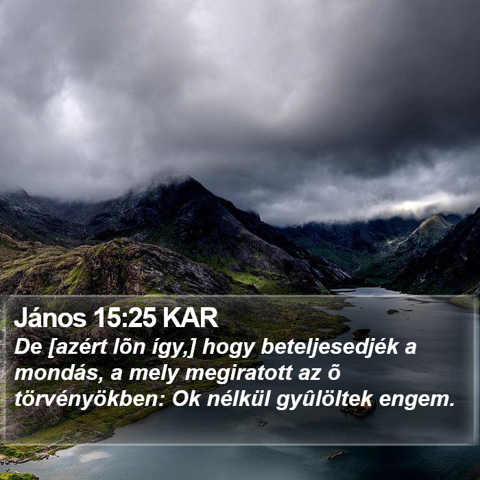 János 15:25 KAR Bible Study