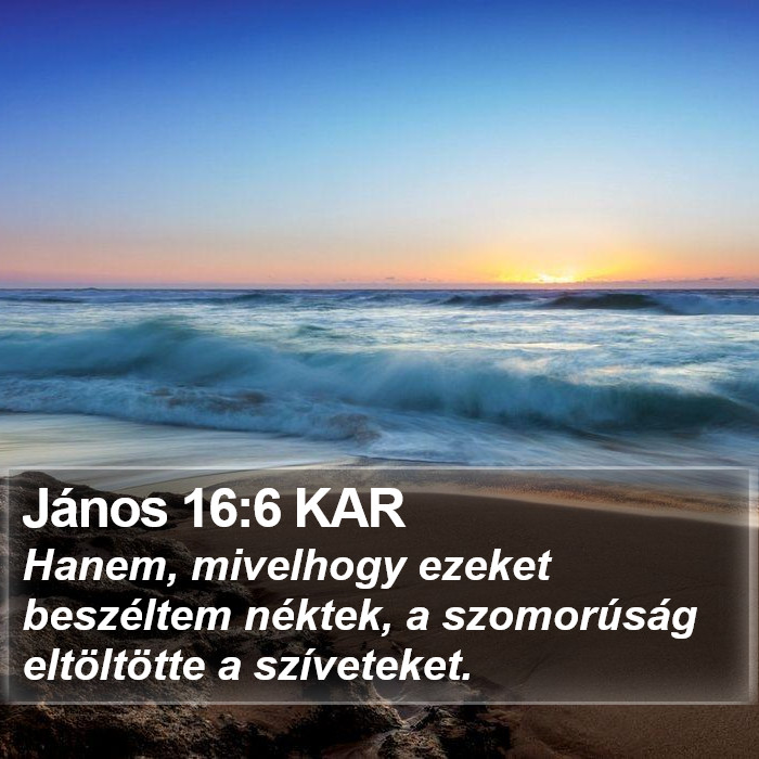 János 16:6 KAR Bible Study