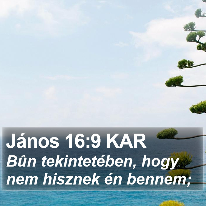 János 16:9 KAR Bible Study