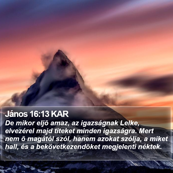 János 16:13 KAR Bible Study