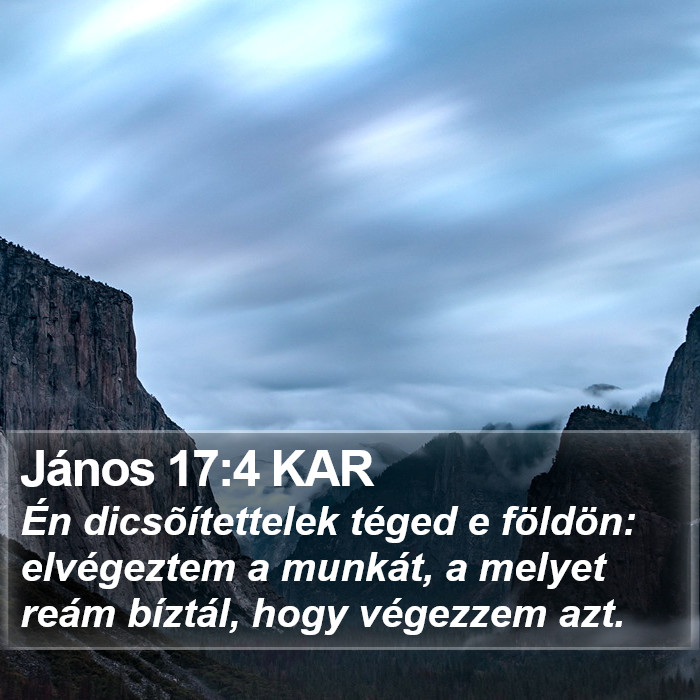 János 17:4 KAR Bible Study