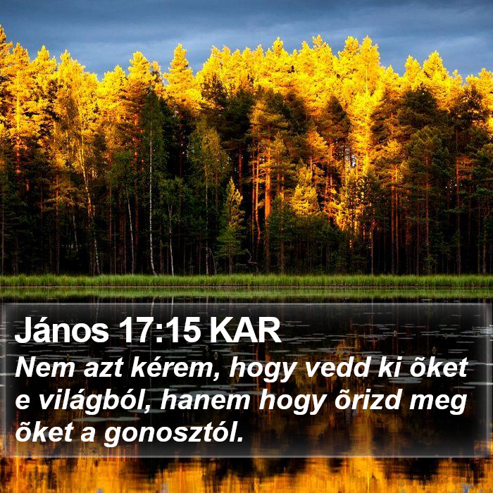János 17:15 KAR Bible Study