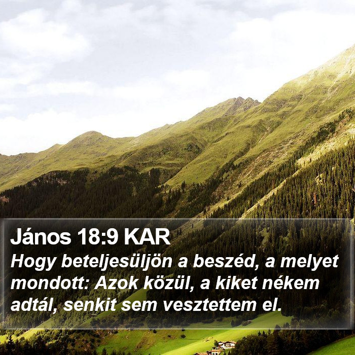 János 18:9 KAR Bible Study