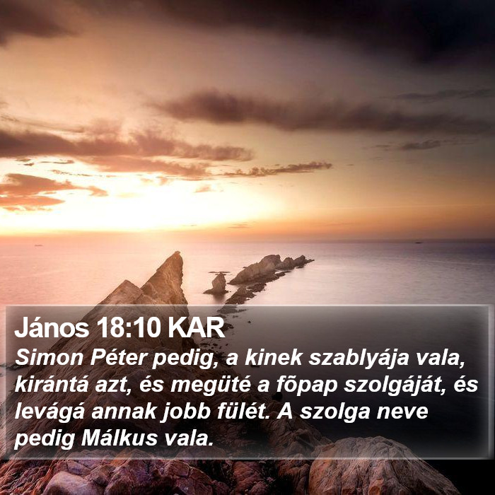 János 18:10 KAR Bible Study