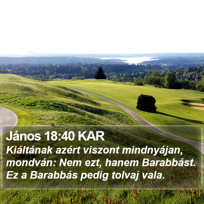 János 18:40 KAR Bible Study