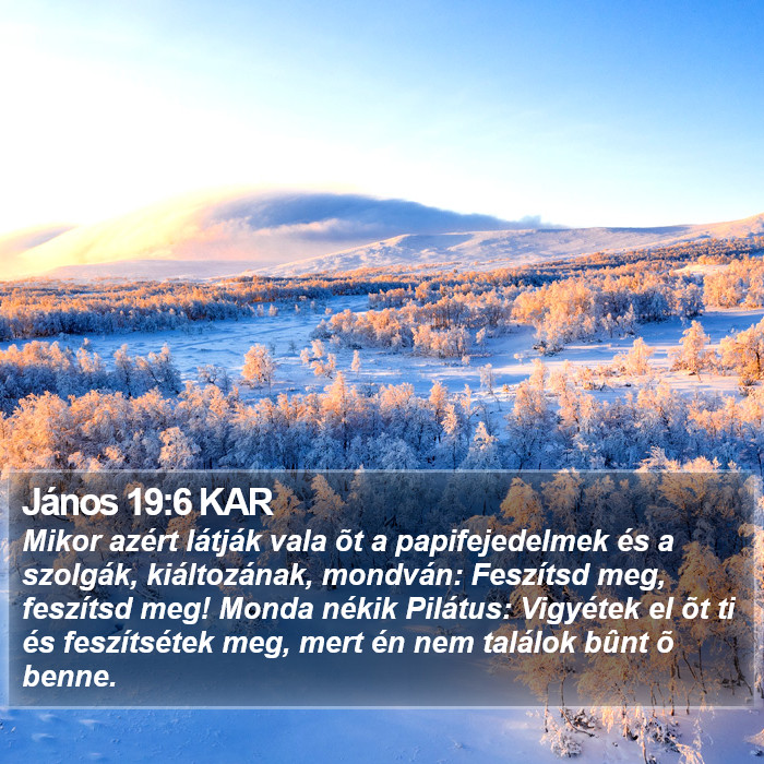 János 19:6 KAR Bible Study
