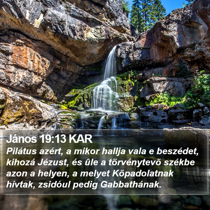 János 19:13 KAR Bible Study