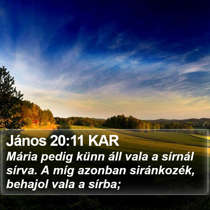 János 20:11 KAR Bible Study
