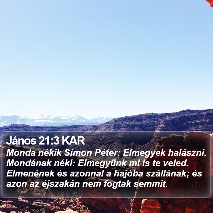 János 21:3 KAR Bible Study