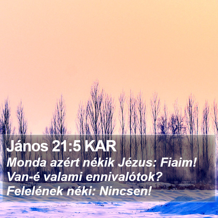 János 21:5 KAR Bible Study