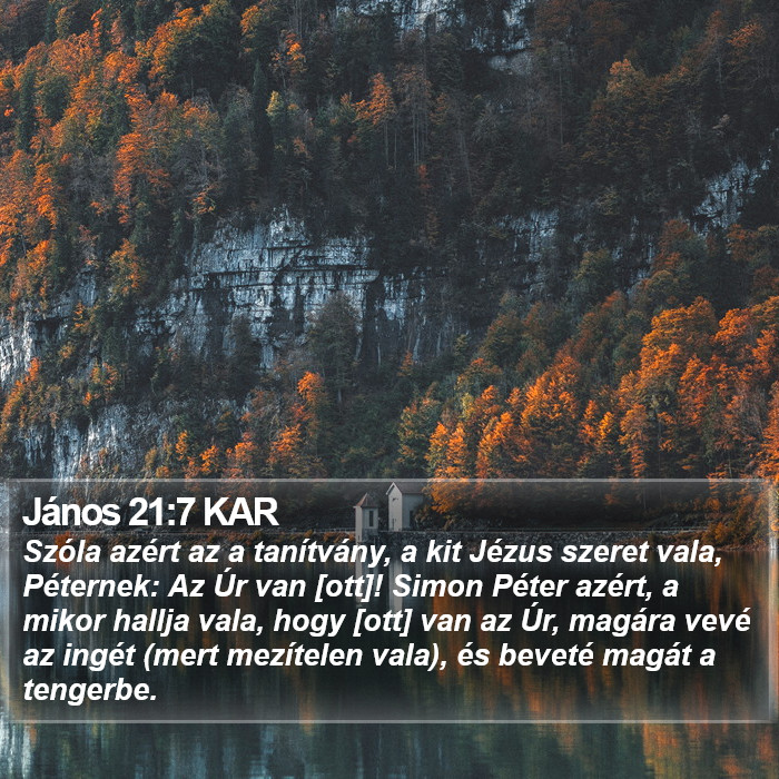 János 21:7 KAR Bible Study