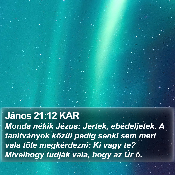 János 21:12 KAR Bible Study