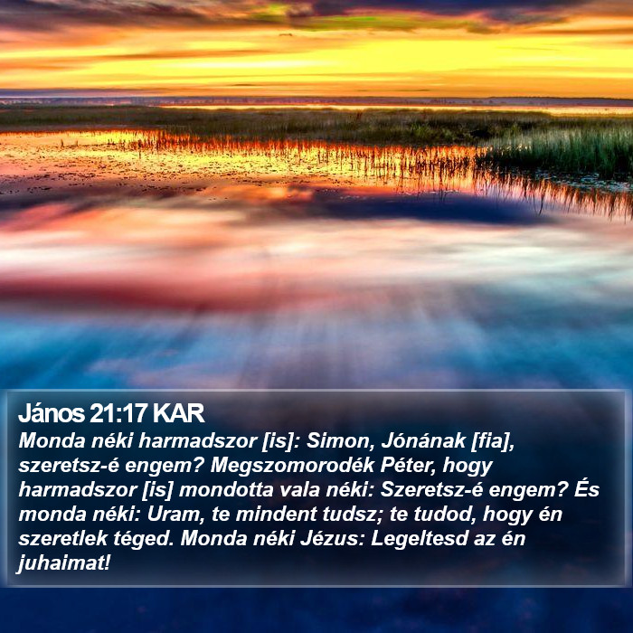 János 21:17 KAR Bible Study