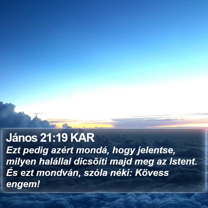 János 21:19 KAR Bible Study