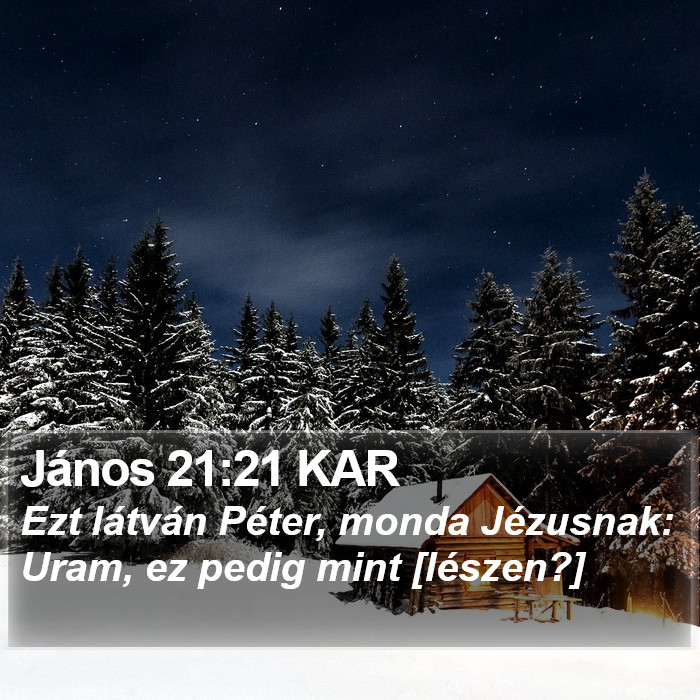 János 21:21 KAR Bible Study