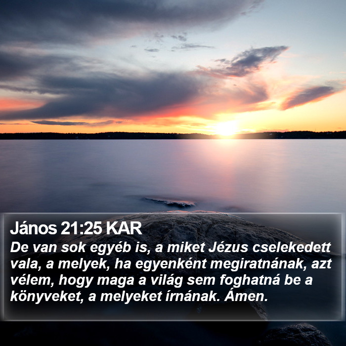 János 21:25 KAR Bible Study