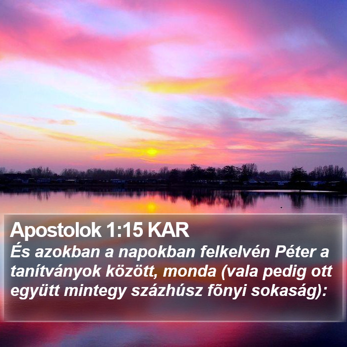 Apostolok 1:15 KAR Bible Study